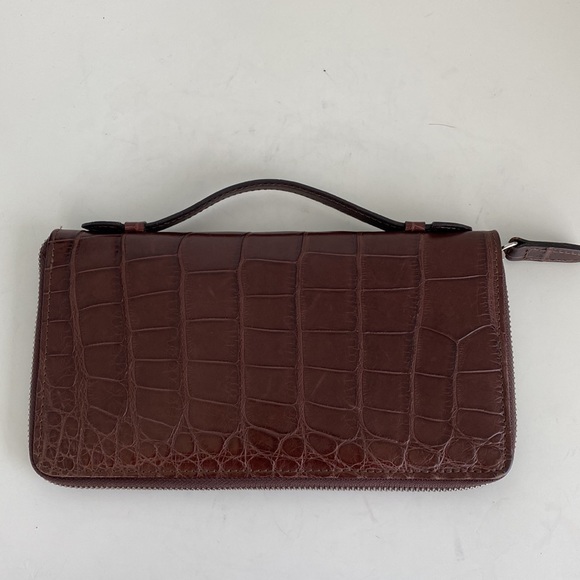 CAPORICCI REAL Alligator brown card holder - Picture 6 of 15